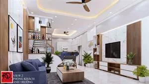 Xây nhà trọn gói Phan Thiết nhà phố đơn giản hiện đại 5x14m 800 triệu